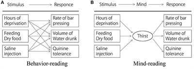 Mind-Reading and Behavior-Reading against Agents with and without Anthropomorphic Features in a Competitive Situation